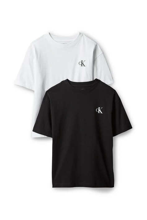 Calvin Klein Jeans T-shirt dziecięcy bawełniany zielony LVCKTJI19B