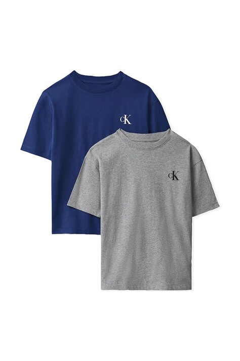 Calvin Klein Jeans T-shirt dziecięcy bawełniany szary LVCKTJI19B