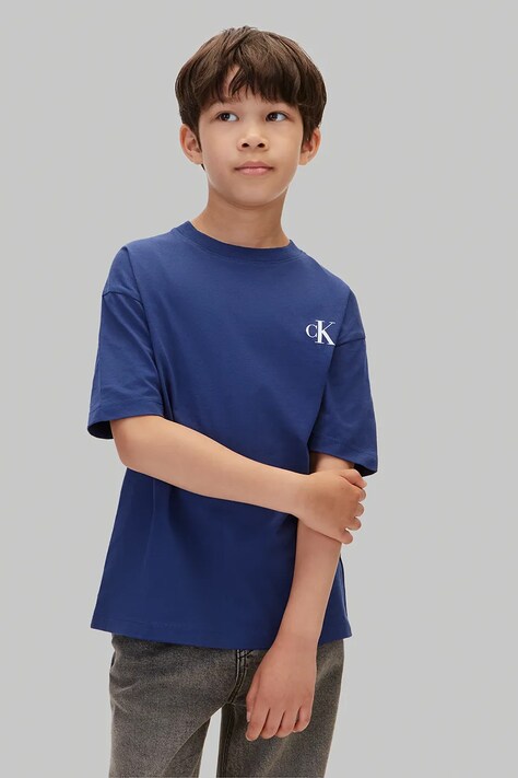 Calvin Klein Jeans Tricou pentru copii din bumbac gri LVCKTJI19B