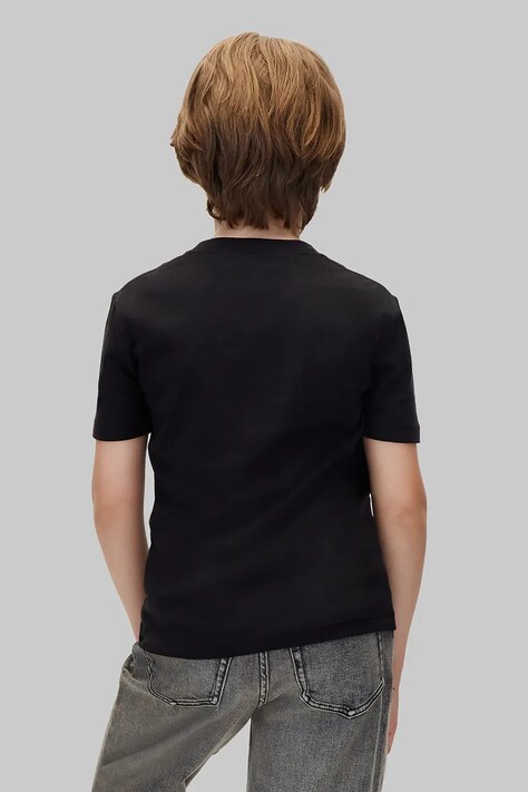 Calvin Klein Jeans T-shirt dziecięcy bawełniany czarny LVCKTJI11U