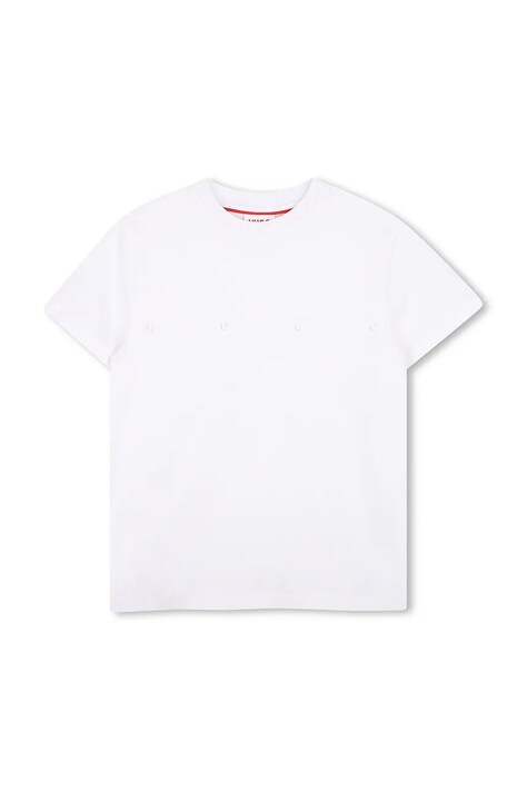 HUGO T-shirt dziecięcy bawełniany biały G01241