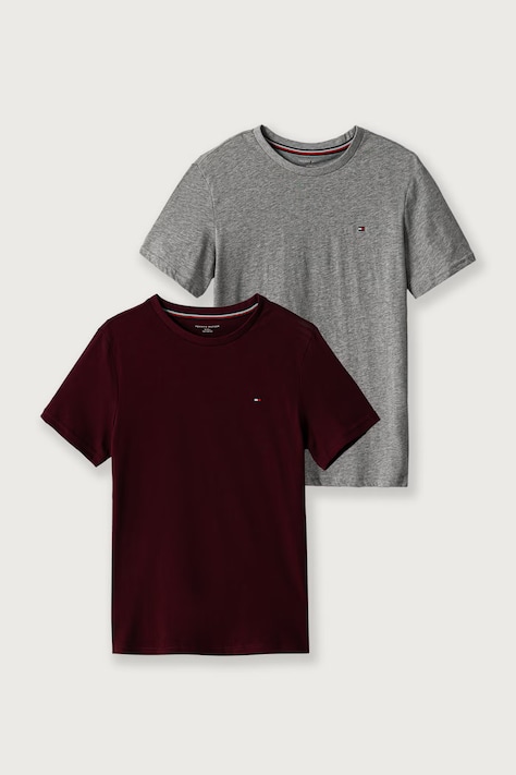 Tommy Hilfiger Basic tričko detské bavlnené 2-pak burgundské UB0UB00310