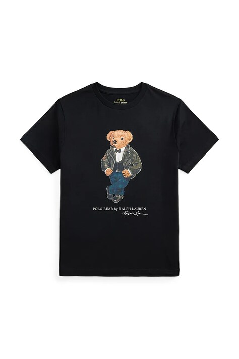 Polo Ralph Lauren T-shirt dziecięcy bawełniany czarny 323B29156001