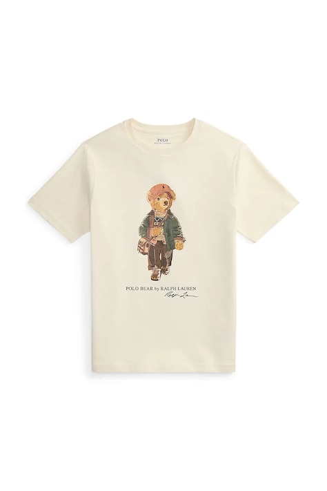 Polo Ralph Lauren T-shirt παιδικό βαμβακερό μπεζ 323B27298002
