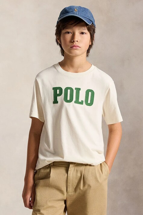 Polo Ralph Lauren Majica za djecu od pamuka bež 323B26988003