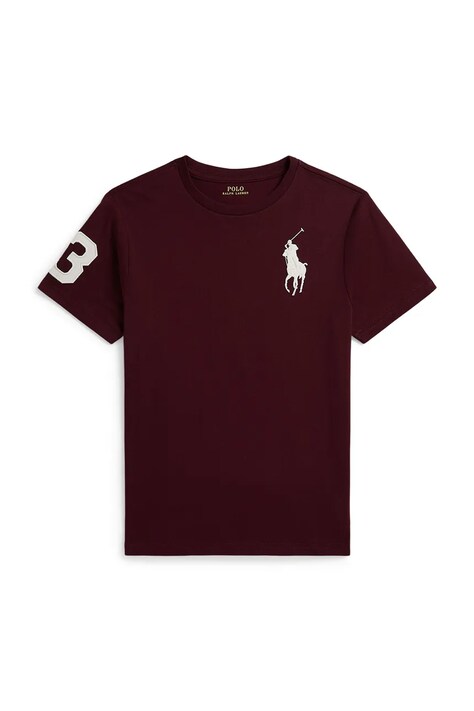 Polo Ralph Lauren kratka majica otroška bombažna bordo 323832907508