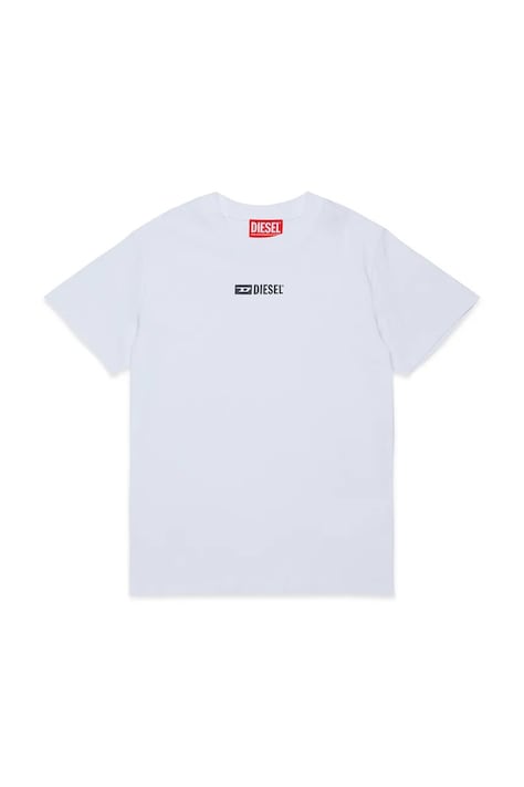 Diesel Футболка для детей из хлопка UTTER UW T-SHIRT белая J03126