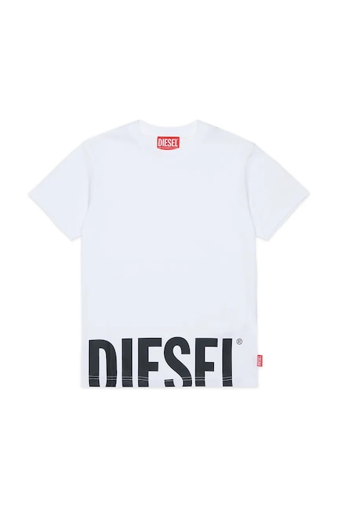 Diesel тениска за деца от памук TPRES T-SHIRT бяла J03040