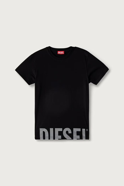 Diesel Tričko dětské bavlněné TPRES T-SHIRT černé J03040