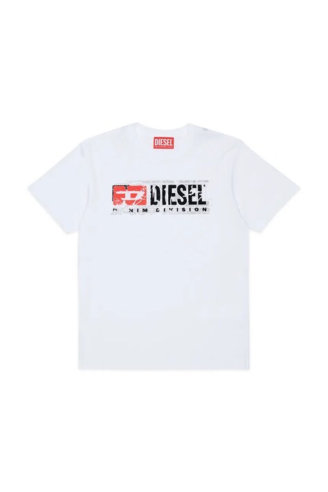 Diesel T-shirt dziecięcy bawełniany TLOMIX T-SHIRT biały J02976