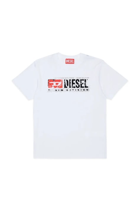 Diesel T-shirt dziecięcy bawełniany TLOMIX T-SHIRT biały J02976