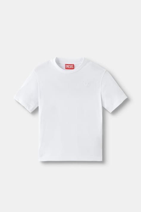 Diesel tricou pentru copii din bumbac TSCRAP OVER T-SHIRT alb J02968