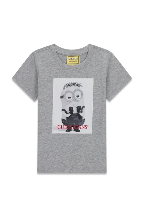 Guess T-shirt dziecięcy bawełniany GJ X MINIONS szary N6YI27 K6651