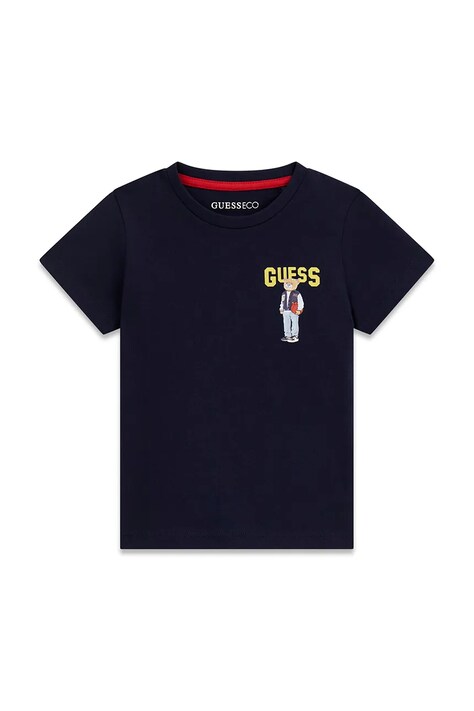 Guess T-shirt dziecięcy bawełniany granatowy N6YI23 K3879