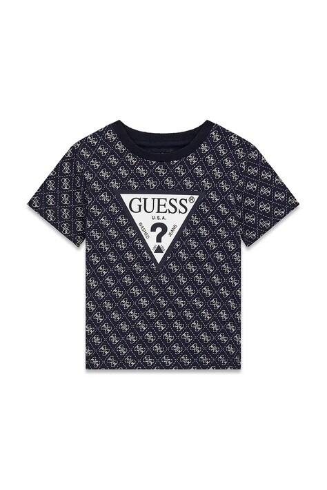 Guess T-shirt dziecięcy bawełniany czarny N6YI21 K3876