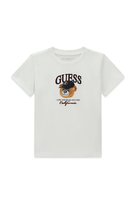 Guess T-shirt dziecięcy bawełniany biały N6YI13 K3801