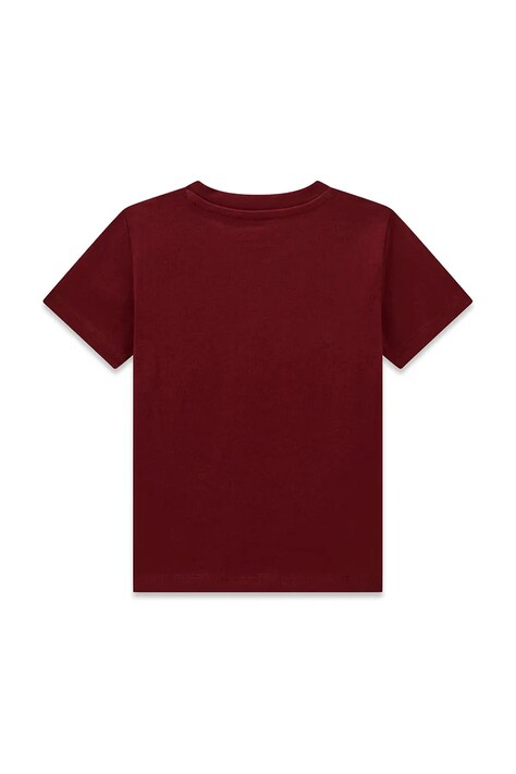 Guess T-shirt dziecięcy bawełniany bordowy N6YI05 K3792