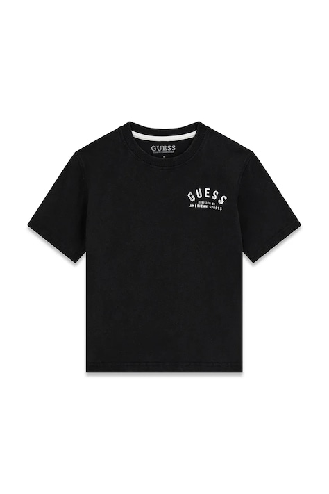 Guess tricou pentru copii, din bumbac negru L6YI36 K3790