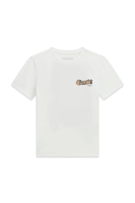 Guess T-shirt dziecięcy bawełniany biały L6YI25 K3764