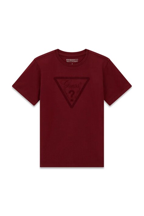 Guess T-shirt dziecięcy bawełniany bordowy L6YI22 K3755