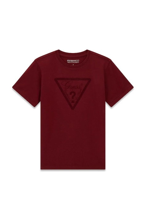 Guess T-shirt dziecięcy bawełniany bordowy L6YI22 K3755