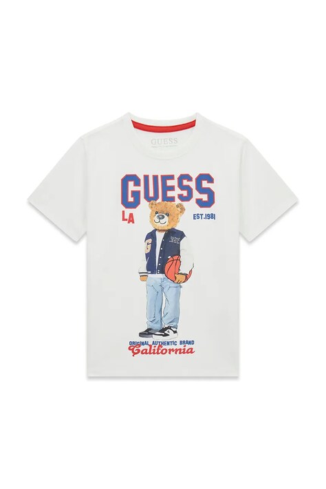 Guess tricou pentru copii, din bumbac alb L6YI19 K3750