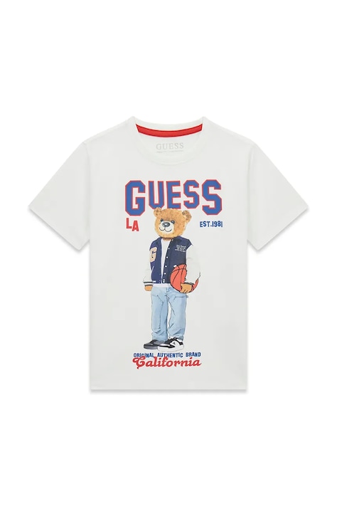 Guess T-shirt dziecięcy bawełniany biały L6YI19 K3750