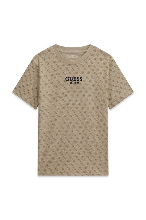 Guess T-shirt dziecięcy bawełniany beżowy L6YI17 K3744