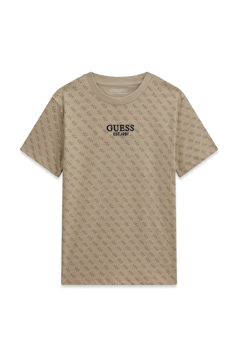 Guess T-shirt dziecięcy bawełniany beżowy L6YI17 K3744