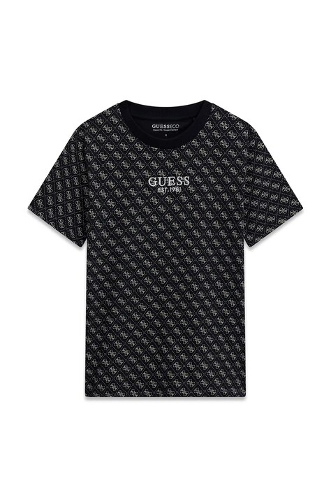Guess T-shirt dziecięcy bawełniany czarny L6YI17 K3744