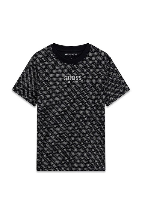 Guess T-shirt dziecięcy bawełniany czarny L6YI17 K3744