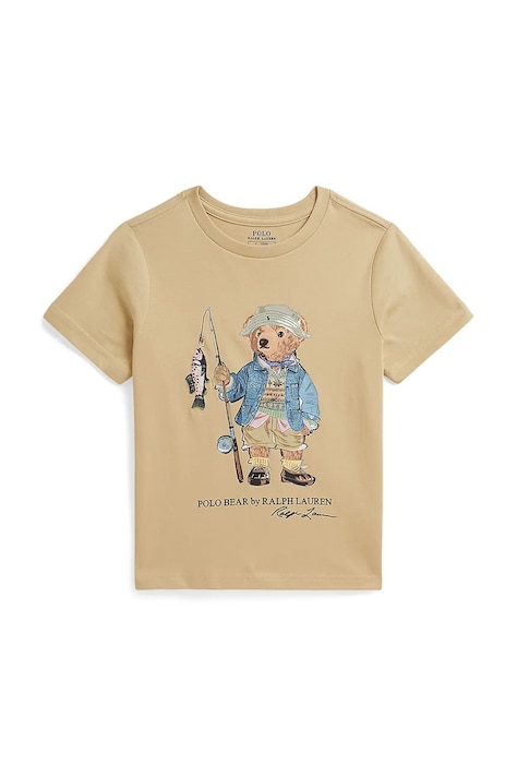 Polo Ralph Lauren t-shirt παιδικό βαμβακερό μπεζ 322B20172001