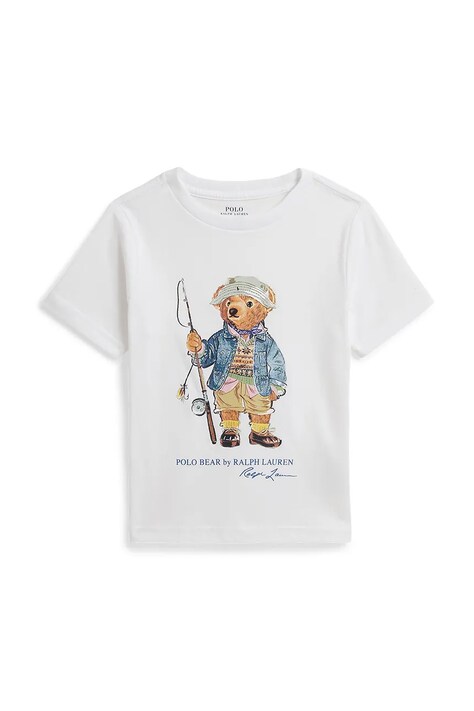 Polo Ralph Lauren T-shirt dziecięcy bawełniany biały 322B18890003