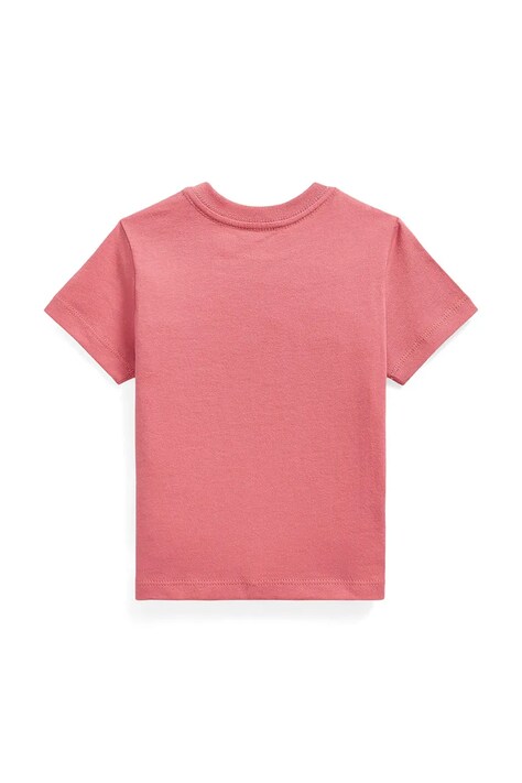 Polo Ralph Lauren T-shirt niemowlęcy bawełniany różowy 320B18890001