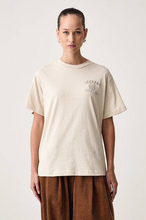 Iceberg T-shirt damski bawełniany beżowy FR04 6325