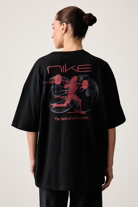 Nike T-shirt treningowy damski z bawełną Dri-FIT czarny IX7336.010