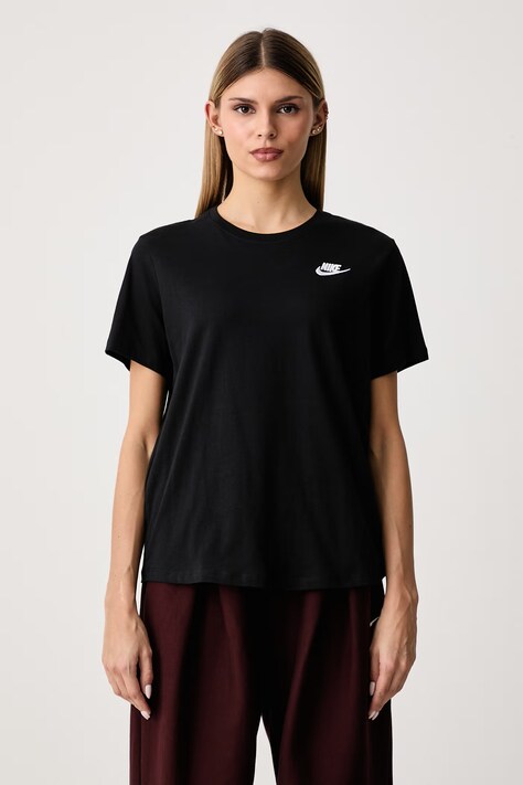Nike Sportswear T-shirt basic damski z bawełną Club Essentials czarny DX7902.010