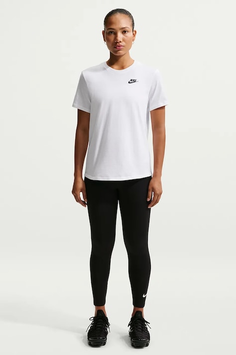 Nike Sportswear T-shirt basic damski z bawełną Club Essentials biały DX7902.100