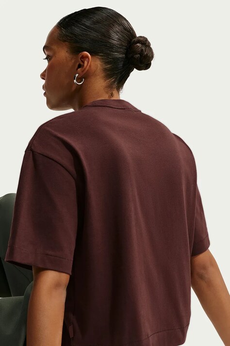 Nike Sportswear T-shirt oversize damski bawełniany bordowy IO7462.658