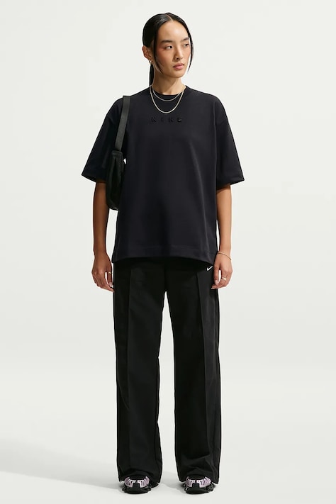 Nike Sportswear T-shirt oversize damski bawełniany czarny IO7464.010