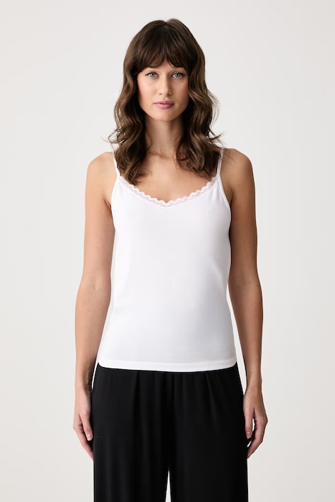 Triumph Top damski bawełniany z elastanem Feel Of Cotton biały 10224994