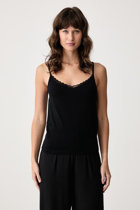 Triumph Top damski bawełniany z elastanem Feel Of Cotton czarny 10224994