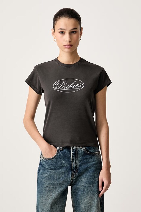 Dickies T-shirt damski z bawełną czarny DK0A89DRBLK1
