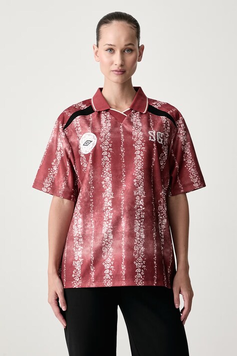 Stine Goya Polo damskie Stine Goya x UMBRO czerwone SG-EX26-T300-2584