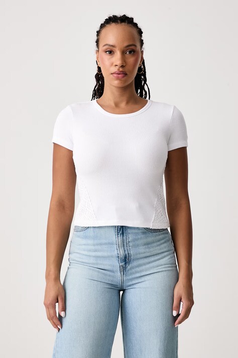 Guess Jeans Kratka majica ženska bela W6BP09 K5528