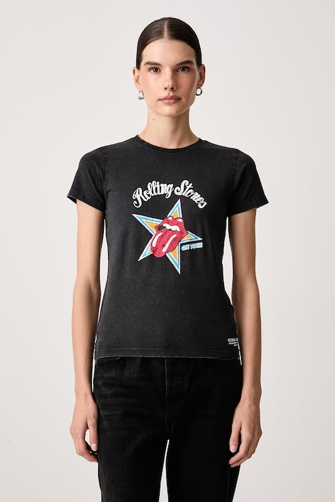 Guess Jeans T-shirt damski bawełniany z elastanem szary W6BI16 K5697