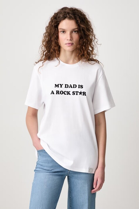 Stella McCartney T-shirt bawełniany damski biały 6J01583SQB15