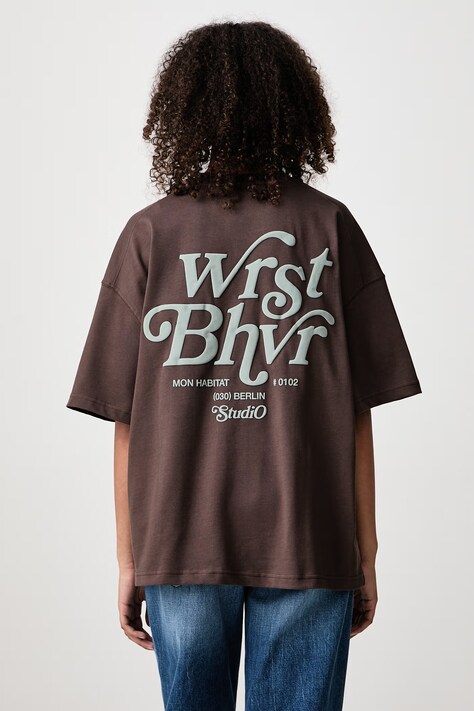 WRSTBHVR REED V3 T-shirt bawełniany damski brązowy U1026TT