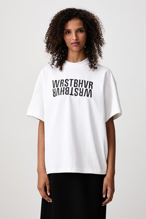 WRSTBHVR RASMUS V2 T-shirt bawełniany damski biały U1026TT