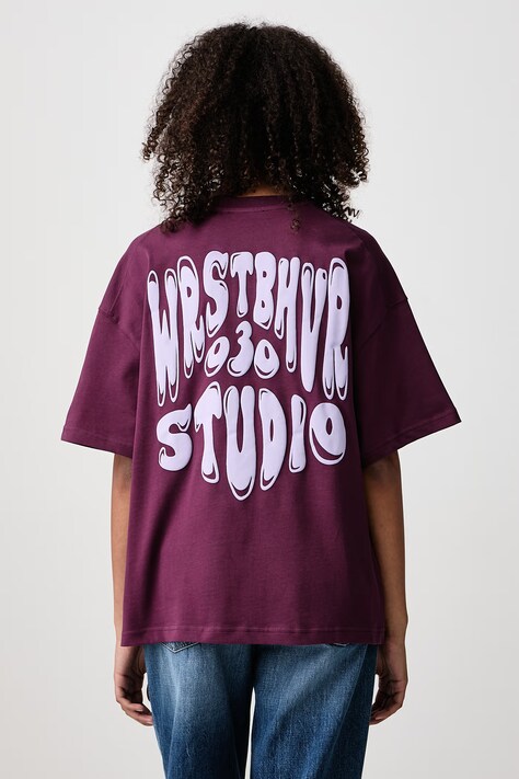 WRSTBHVR FLYNN V2 T-shirt bawełniany damski fioletowy U1026TT